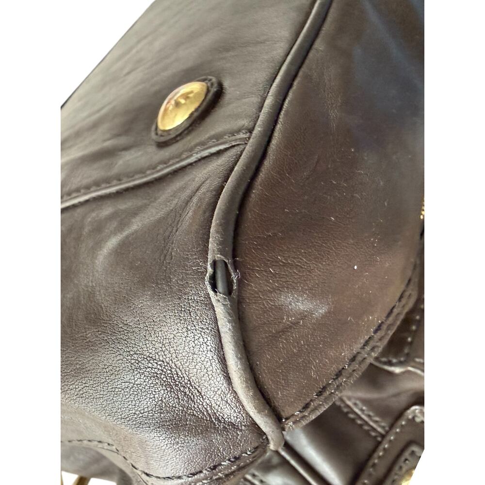 COACH 12475 Hampton Lindsay Espresso Brown Leather Brass Turnlock Hangtag y2k - Picture 10 of 14
